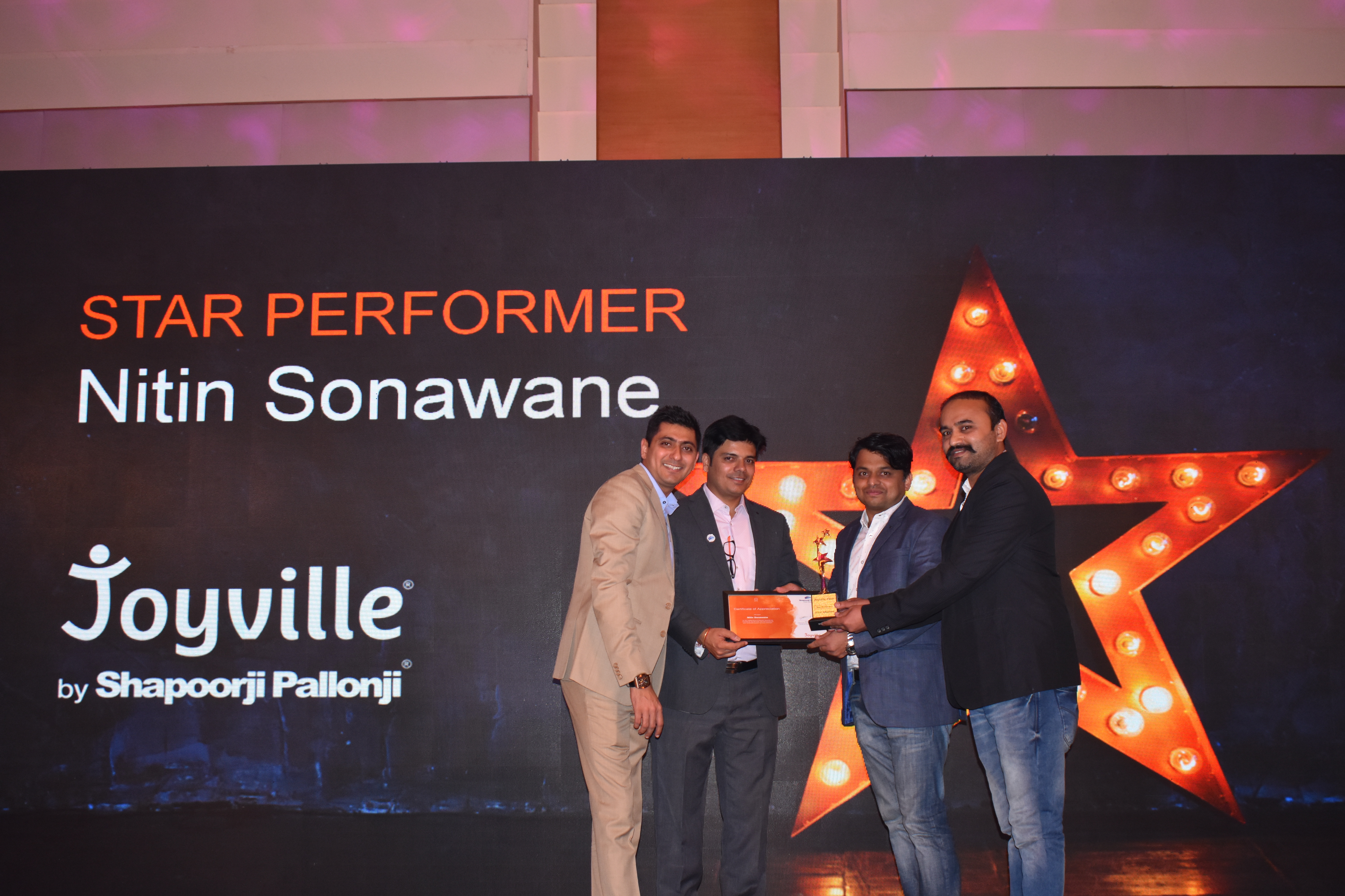 Award from Shapoorji Pallonji Developers